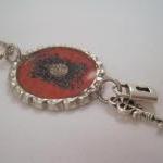 Necklace, Bottle Cap Pendant, Clock Image, Key And..